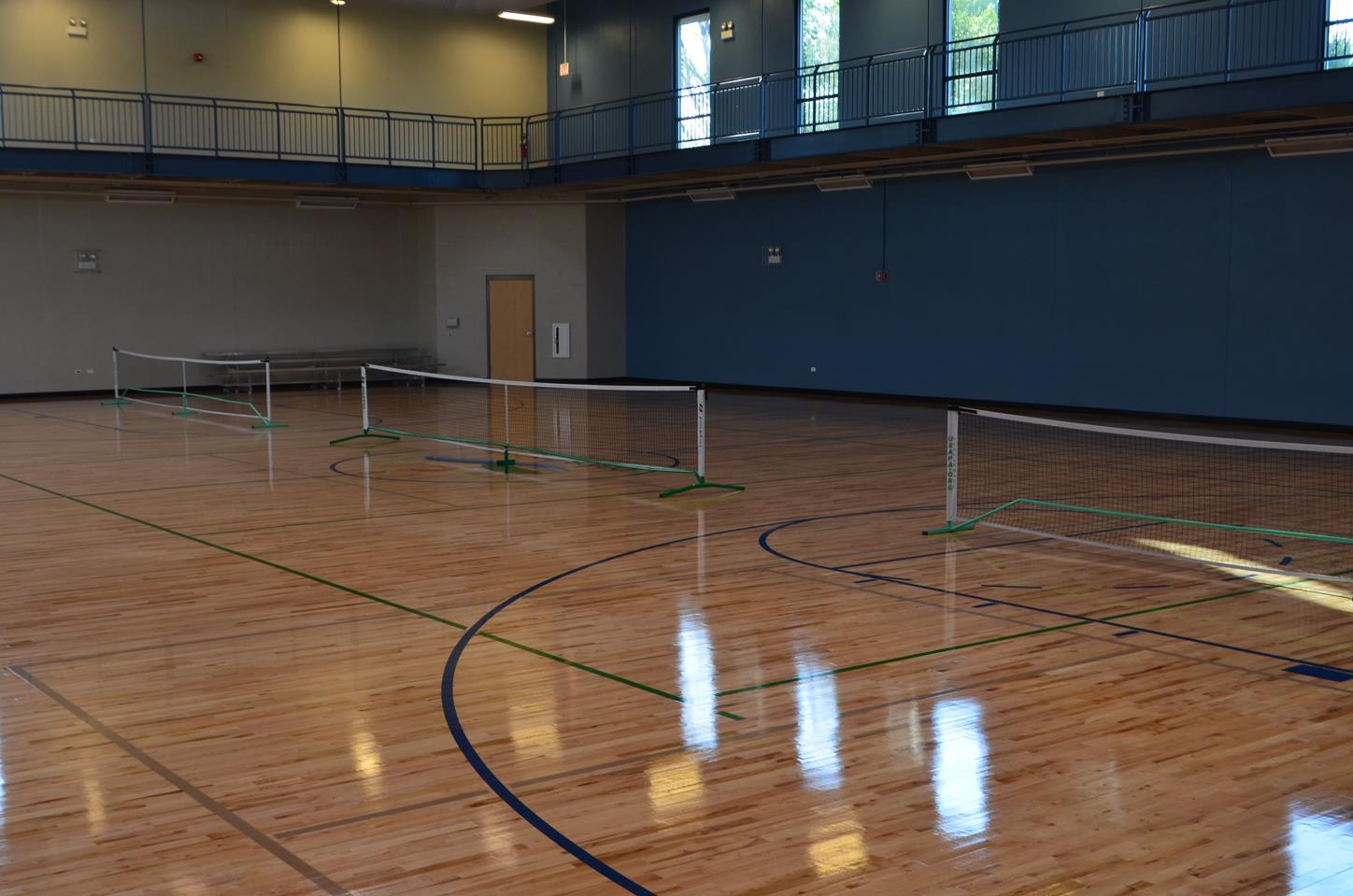 Indoor Tennis Nets in Gym