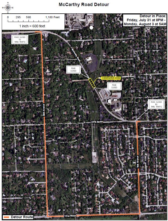 McCarthy Road Detour