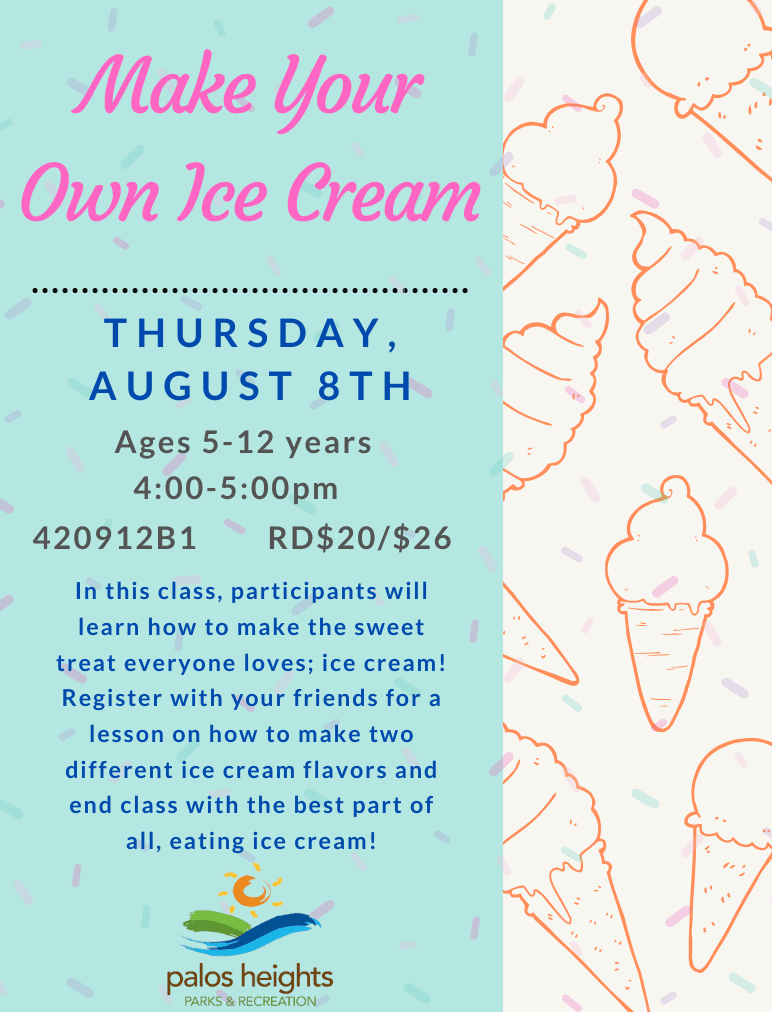 Make your own ice cream class